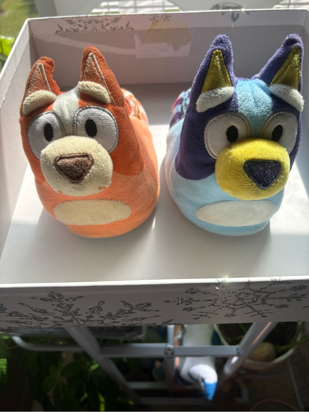 Bluey and Bingo Character Slippers in Orange & Light Blue